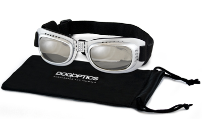 Dogoptics Hundebrille Biker Silver frame/Mirror lens Dogoptics Hundebrille Biker Silver frame/Mirror lens