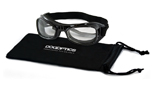 Dogoptics Hundebrille Biker Black frame/Clear lens