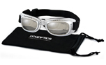 Dogoptics Hundebrille Biker Silver frame/Mirror lens
