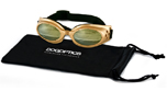 Dogoptics Hundebrille Ibiza Gold frame Light Mirror lens