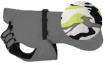 iqo Hundemantel Wintertraum (inkl. Wattierung und Innenfleece), camouflage gelb/schwarz/grau