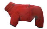 IQO Hundeoverall aus Thermofleece, rot