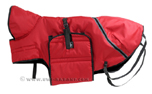 Weltmeisters Dogfood Dogsport Wintermantel mit Kragen und Reflektor, rot