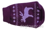 Wolters Strick- Hundepullover Elch, brombeer/lavendel